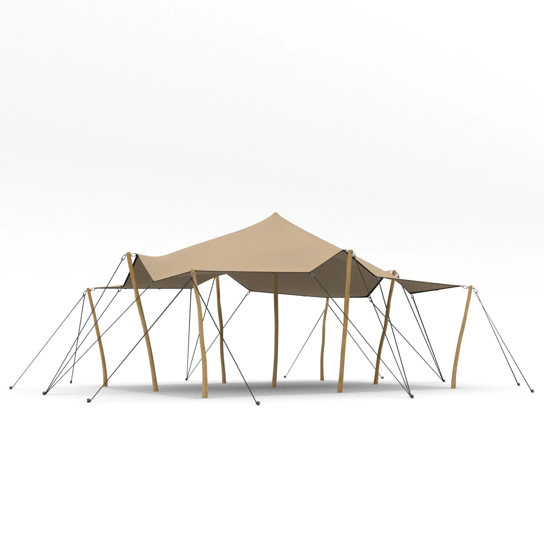 Stretchtent 7x 10 m(incl op- en afbouw)